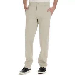 Men's Lee® Performance Series Extreme Comfort Khaki Straight-Fit Flat-Front Pants -Mens Jurassic Park Clothing Shop 2107811 Stone