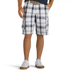 Men's Lee® Wyoming Belted Cargo Shorts -Mens Jurassic Park Clothing Shop 2379752 White Clifton Plaid