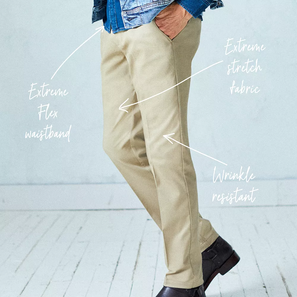 Men's Lee® Performance Series Extreme Comfort Khaki Slim-Fit Flat-Front Pants 13 Men's Lee® Performance Series Extreme Comfort Khaki Slim-Fit Flat-Front Pants - Image 11