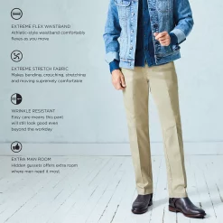 Men's Lee® Performance Series Extreme Comfort Khaki Relaxed-Fit Flat-Front Pants 23 Men's Lee® Performance Series Extreme Comfort Khaki Relaxed-Fit Flat-Front Pants -Mens Jurassic Park Clothing Shop 2917626 ALT60