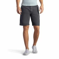 Men's Lee® Extreme Comfort Flat-Front Shorts -Mens Jurassic Park Clothing Shop 3996847 Charcoal
