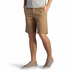 Men's Lee® Extreme Comfort Flat-Front Shorts -Mens Jurassic Park Clothing Shop 3996847 Original Khaki