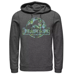 Men's Jurassic Park Tropical Tree Fill Fossil Logo Hoodie