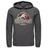Men's Jurassic Park Chrome Logo Hoodie 1 Men's Jurassic Park Chrome Logo Hoodie -Mens Jurassic Park Clothing Shop 4242074 Charcoal Heather