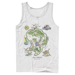 Men's Jurassic World Isla Nublar Map Tank Top