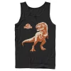 Men's Jurassic Park Orange Hue T-Rex Portrait Logo Tank Top -Mens Jurassic Park Clothing Shop 4245130 Black