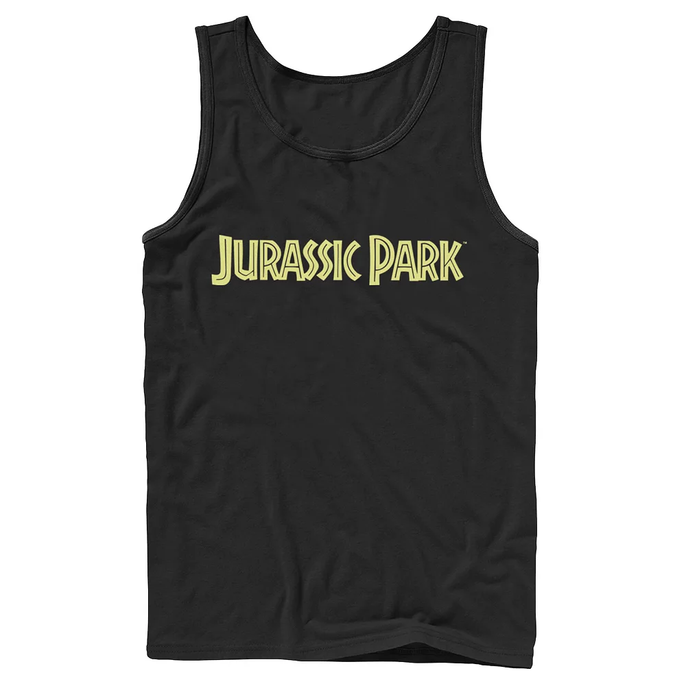 Men's Jurassic Park Classic Simple Text Tank Top 3 Men's Jurassic Park Classic Simple Text Tank Top