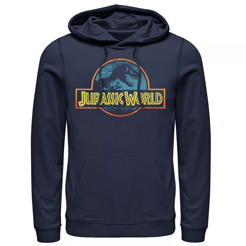 Men's Jurassic World Classic Logo Bright Tech Hoodie 3 Men's Jurassic World Classic Logo Bright Tech Hoodie