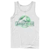 Men's Jurassic World Faded Pastel Watercolor Logo Tank Top