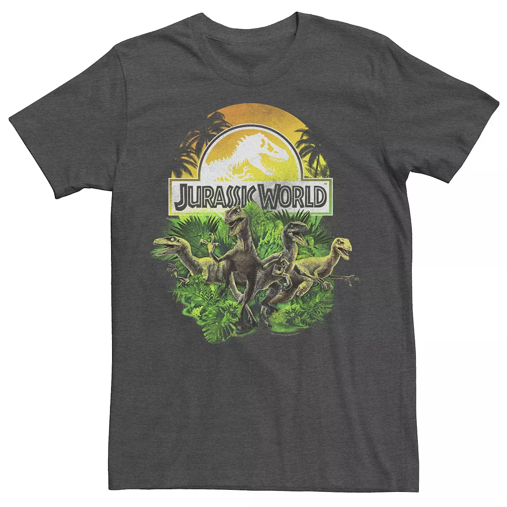 Men's Jurassic World Raptor Group Shot Title Logo Tee 4 Men's Jurassic World Raptor Group Shot Title Logo Tee - Image 2