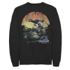 Men's Jurassic World Retro Raptor Sunset in Jungle Sweatshirt