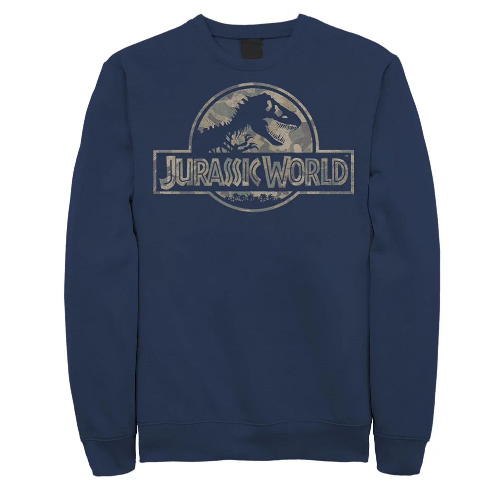 Men's Jurassic World Camo T-Rex Fossil Logo Sweatshirt 3 Men's Jurassic World Camo T-Rex Fossil Logo Sweatshirt