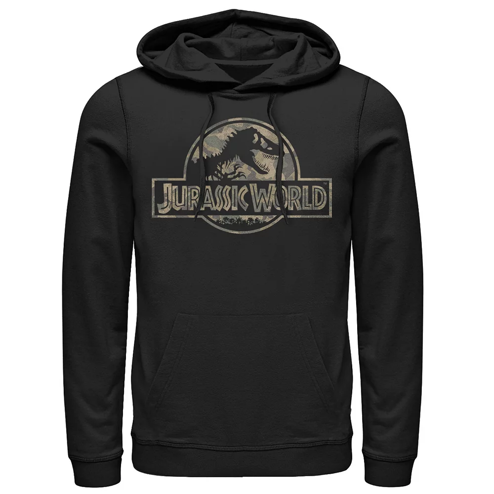 Men's Jurassic World Camo T-Rex Fossil Logo Hoodie 3 Men's Jurassic World Camo T-Rex Fossil Logo Hoodie