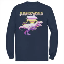 Men's Jurassic World Neon Purple & Yellow T-Rex Tee