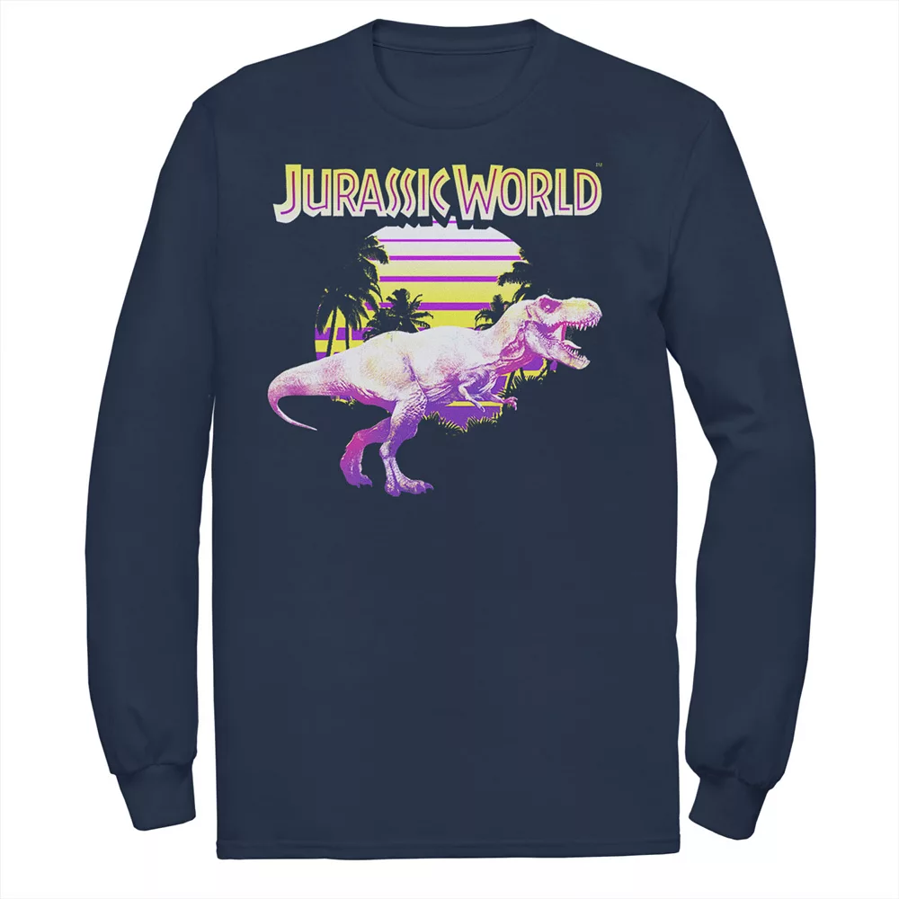 Men's Jurassic World Neon Purple & Yellow T-Rex Tee 3 Men's Jurassic World Neon Purple & Yellow T-Rex Tee