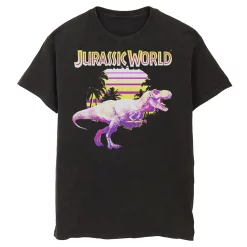 Men's Jurassic World Neon Purple & Yellow T-Rex Tee