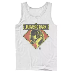 Men's Jurassic Park Distress Raptor Stare Tank Top