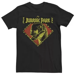 Men's Jurassic Park Distress Raptor Stare Tee -Mens Jurassic Park Clothing Shop 4249451 Black
