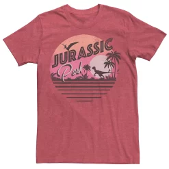 Men's Jurassic Park Pink Gradient Sunset Get Wild Tee