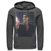 Men's Jurassic Park Ian Malcolm Road Flare Photo Hoodie -Mens Jurassic Park Clothing Shop 4271752 Charcoal Heather