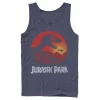 Men's Jurassic Park Red Jungle Sunset Icon Tank