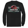 Men's Jurassic Park Retro Colors Checkered Logo Tee -Mens Jurassic Park Clothing Shop 4392702 Black