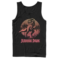 Men's Jurassic Park T-Rex Gradient Sunset Tank