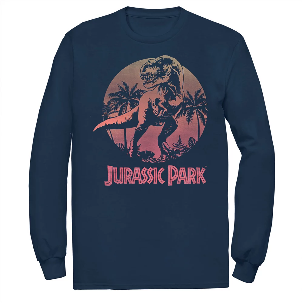 Men's Jurassic Park T-Rex Gradient Sunset Tee 4 Men's Jurassic Park T-Rex Gradient Sunset Tee - Image 2