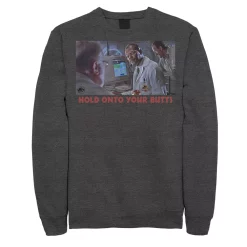Men's Jurassic Park Doctor Ray Arnold Hold Onto Your Butts Photo Sweatshirt -Mens Jurassic Park Clothing Shop 4392717 Charcoal Heather