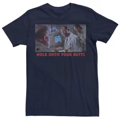 Men's Jurassic Park Hold Onto Your Butts Photo Tee -Mens Jurassic Park Clothing Shop 4392722 Navy