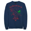 Men's Jurassic Park Kanji T Rex Outline Sweatshirt -Mens Jurassic Park Clothing Shop 4392723 Navy