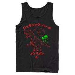 Men's Jurassic Park Kanji T Rex Outline Tank