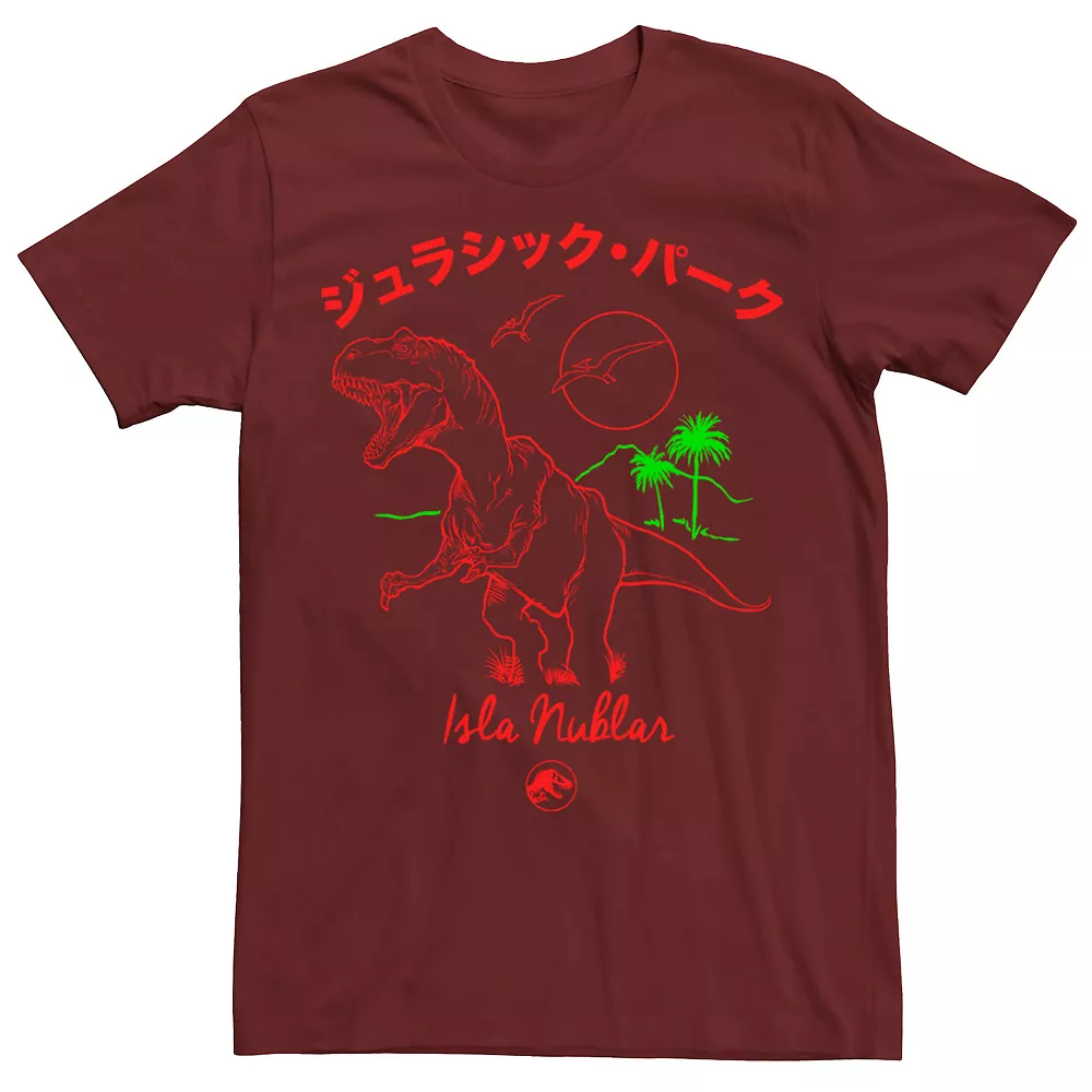 Men's Jurassic Park Kanji T Rex Outline Tee 4 Men's Jurassic Park Kanji T Rex Outline Tee - Image 2
