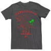 Men's Jurassic Park Kanji T Rex Outline Tee -Mens Jurassic Park Clothing Shop 4392726 Charcoal Heather