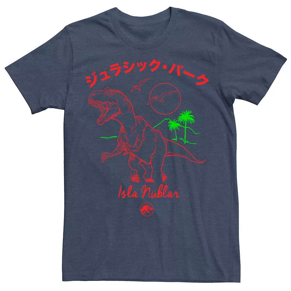 Men's Jurassic Park Kanji T Rex Outline Tee 6 Men's Jurassic Park Kanji T Rex Outline Tee - Image 4
