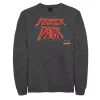Men's Jurassic Park Tilted Retro Grid Logo Sweatshirt -Mens Jurassic Park Clothing Shop 4393512 Charcoal Heather