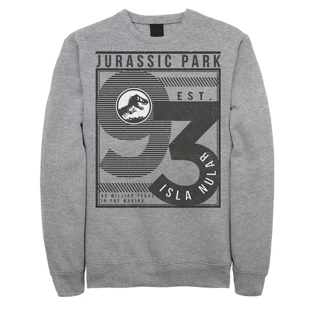 Men's Jurassic Park Est. 93 Isla Nublar Poster Sweatshirt 3 Men's Jurassic Park Est. 93 Isla Nublar Poster Sweatshirt