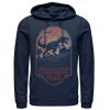 Men's Jurassic Park T Rex Silhouette Tonal Sunset Hoodie -Mens Jurassic Park Clothing Shop 4393530 Navy