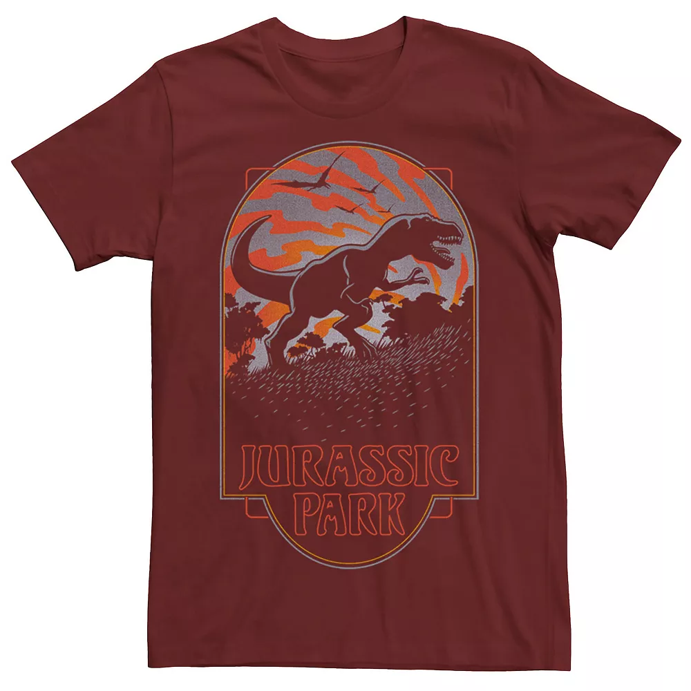 Men's Jurassic Park T Rex Silhouette Tonal Sunset Tee 8 Men's Jurassic Park T Rex Silhouette Tonal Sunset Tee - Image 6