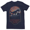Men's Jurassic Park T Rex Silhouette Tonal Sunset Tee -Mens Jurassic Park Clothing Shop 4393533 Navy