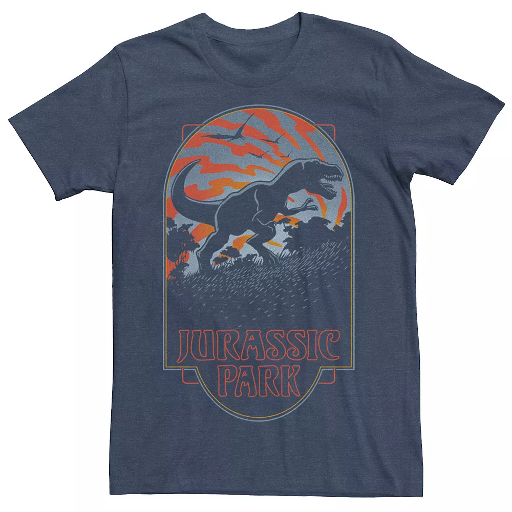 Men's Jurassic Park T Rex Silhouette Tonal Sunset Tee 7 Men's Jurassic Park T Rex Silhouette Tonal Sunset Tee - Image 5