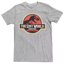 Men's Jurassic Park The Lost World Movie Logo Tee -Mens Jurassic Park Clothing Shop 4393539 Athletic Heather