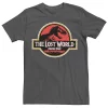 Men's Jurassic Park The Lost World Movie Logo Tee -Mens Jurassic Park Clothing Shop 4393539 Charcoal