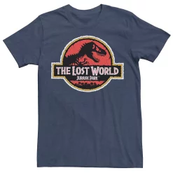 Men's Jurassic Park The Lost World Movie Logo Tee -Mens Jurassic Park Clothing Shop 4393539 Navy Heather