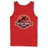 Men's Jurassic Park The Lost World Movie Logo Tank 2 Men's Jurassic Park The Lost World Movie Logo Tank -Mens Jurassic Park Clothing Shop 4394365 Red