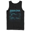 Men's Jurassic Park T Rex Roar Dark Photo Tank