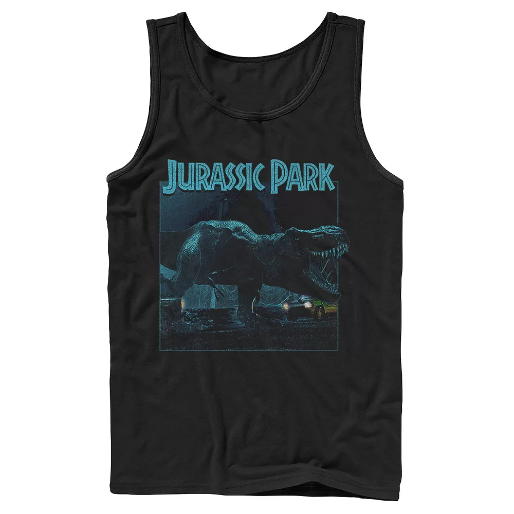Men's Jurassic Park T Rex Roar Dark Photo Tank 3 Men's Jurassic Park T Rex Roar Dark Photo Tank