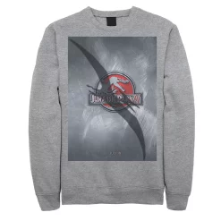 Men's Jurassic Park 3 Movie Poster Pterodactyl Sweatshirt -Mens Jurassic Park Clothing Shop 4394372 Athletic Heather