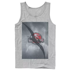 Men's Jurassic Park 3 Movie Poster Pterodactyl Tank -Mens Jurassic Park Clothing Shop 4394374 Athletic Heather