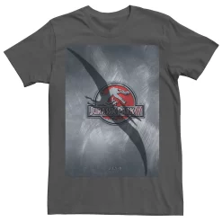 Men's Jurassic Park 3 Movie Poster Pterodactyl Tee -Mens Jurassic Park Clothing Shop 4394377 Charcoal